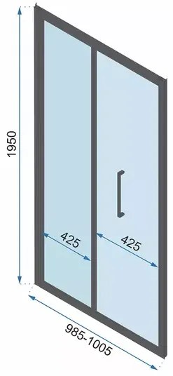 Cabina de dus patrata cu usa pliabila Rea Rapid Fold 100x100 negru