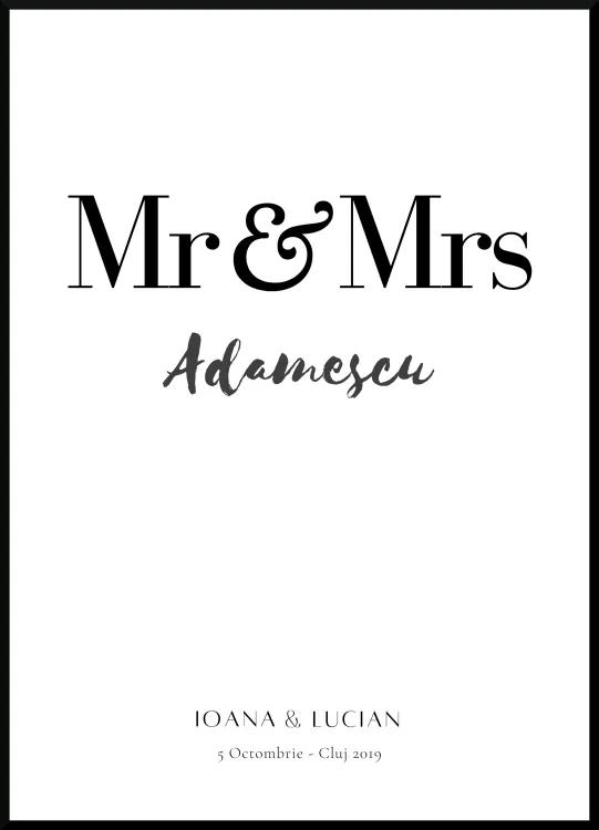 Poster Personalizat Mr and Mrs