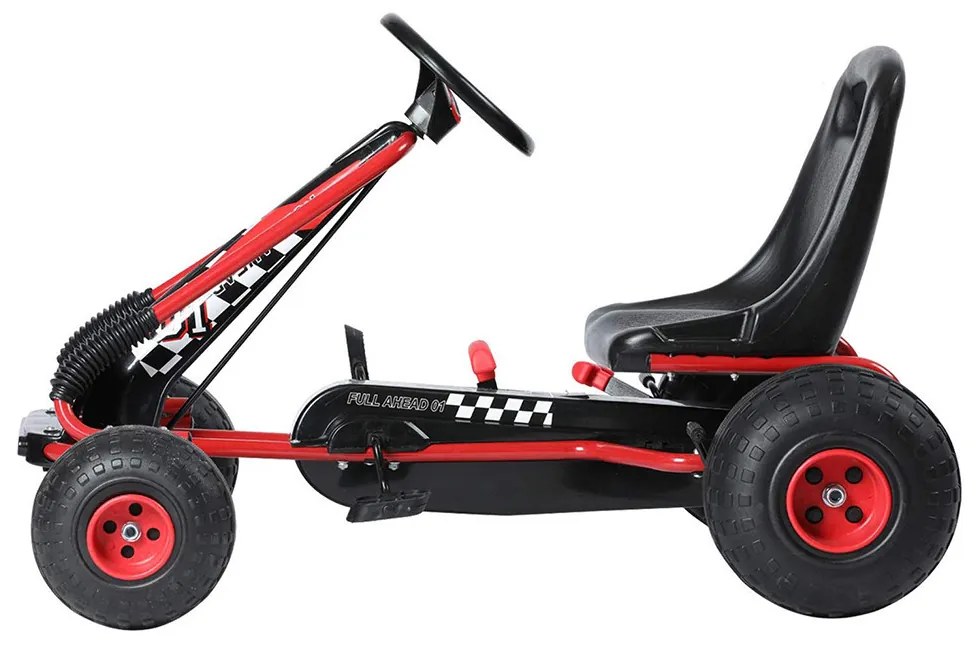 Kart pentru copii cu pedale, rosu