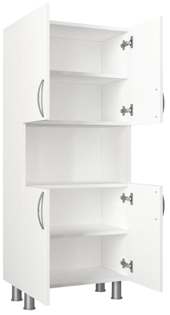 Dulap Organizator pentru Baie/Bucatarie UnicUtil,60 x 30 x 140 cm, Alb