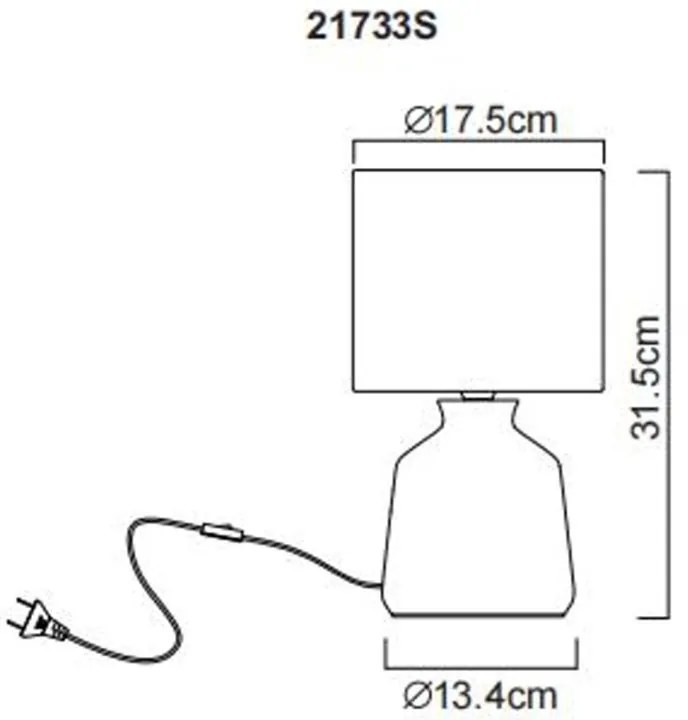 Lampa de masa ceramica neagra RELA