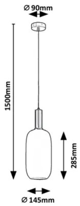 Lustră pe cablu Rabalux 1xE27/60W/230V