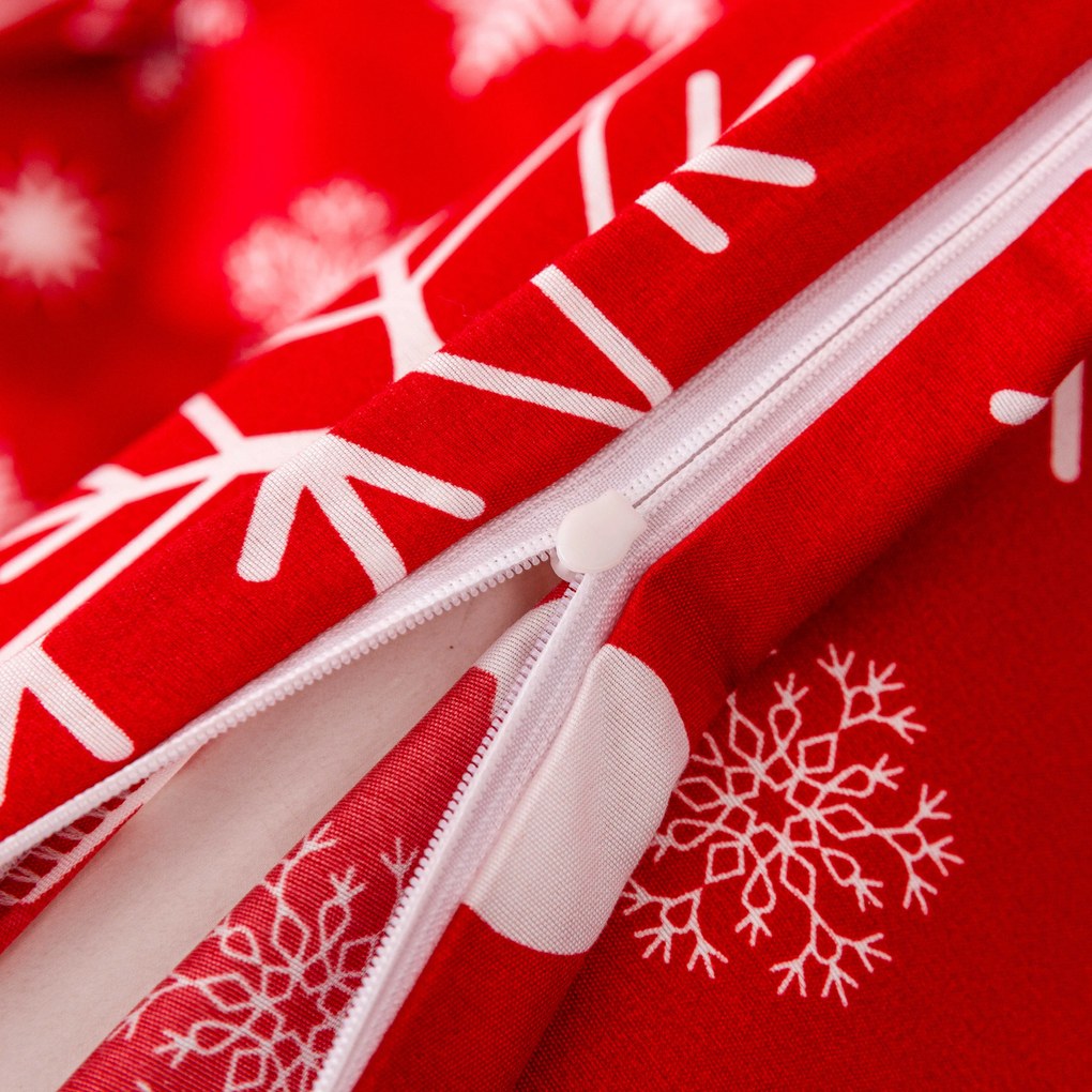 Lenjerie de pat din microfibra SNOWFALL rosu Dimensiune lenjerie de pat: 70 x 90 cm | 140 x 220 cm