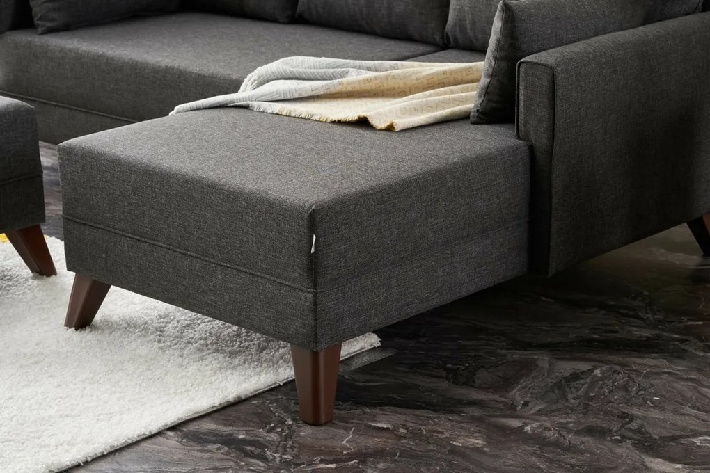 Canapea extensibilă de colț Bella Mini RightAnthracite