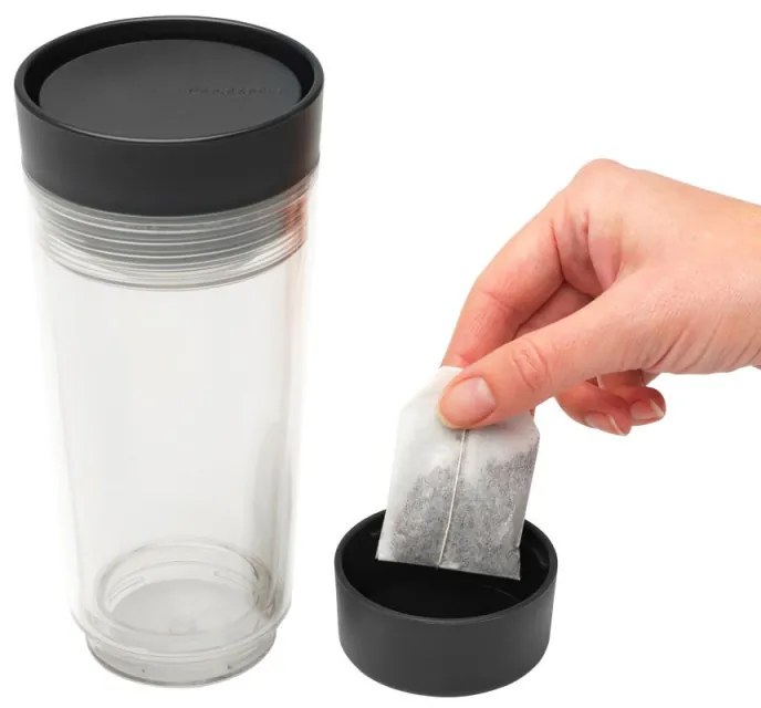 Termo pahar Brabantia Make&Take 1008493, 360 ml, Fara BPA, Gri inchis