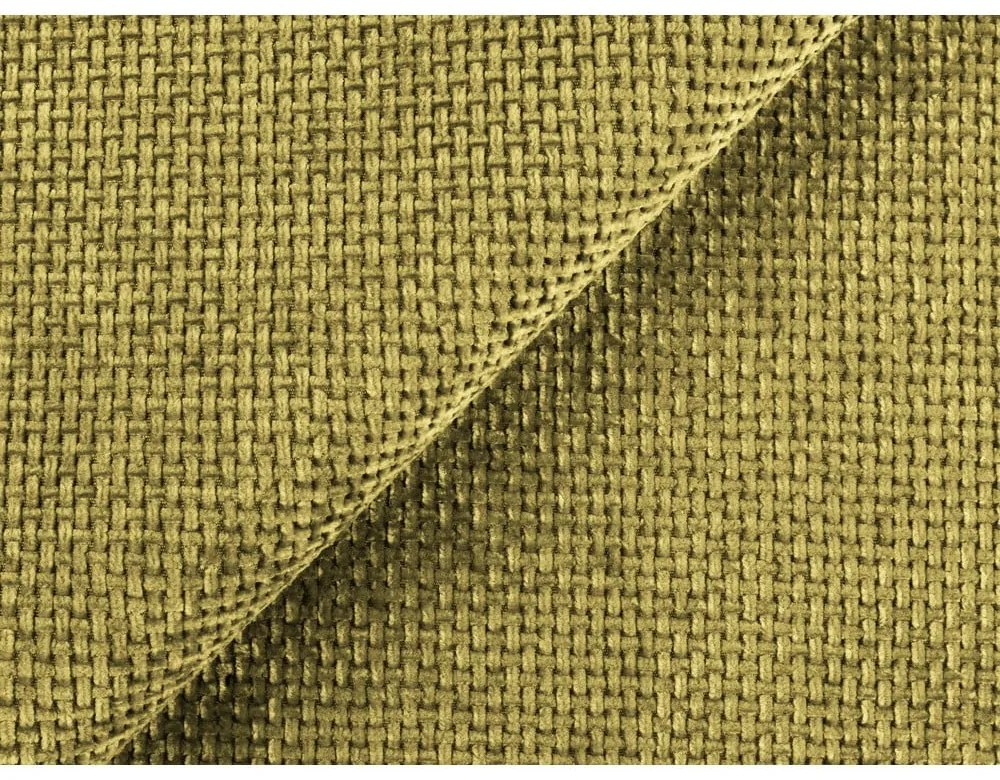 Pat dublu tapițat galben cu spațiu de depozitare cu grilă 160x200 cm Keoni - Makamii