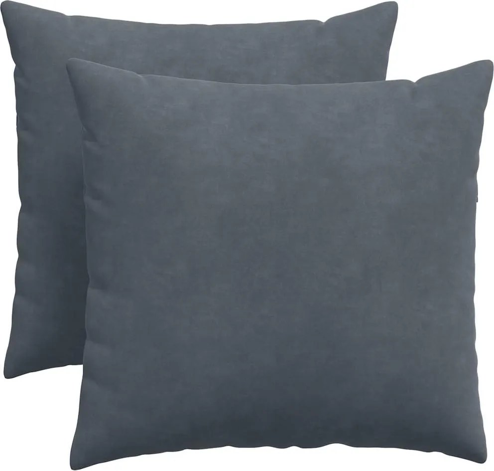 vidaXL Perne pentru canapea 2 pcs Gri închis 50 x 50 cm
