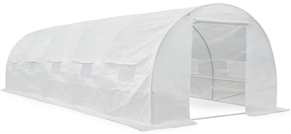 Solar pentru legume cu cadru metalic 3x8m Garden Point alb