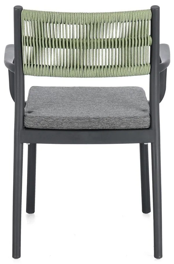 Scaune de grădină gri 4 buc. din plastic Alvin – Bizzotto