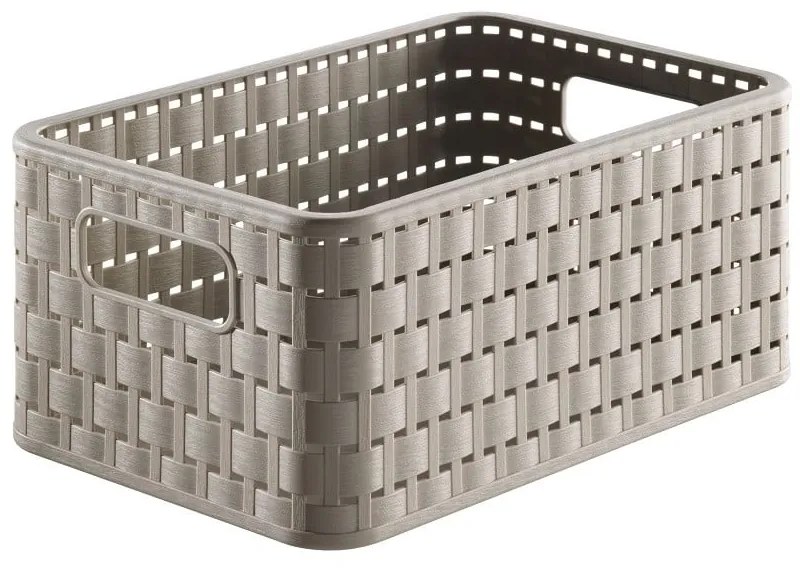 Coș de depozitare bej din plastic reciclat Country - Rotho