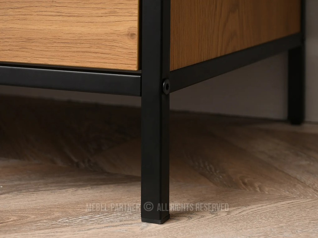 Raft Soren Reg (stejar + negru). 1111379