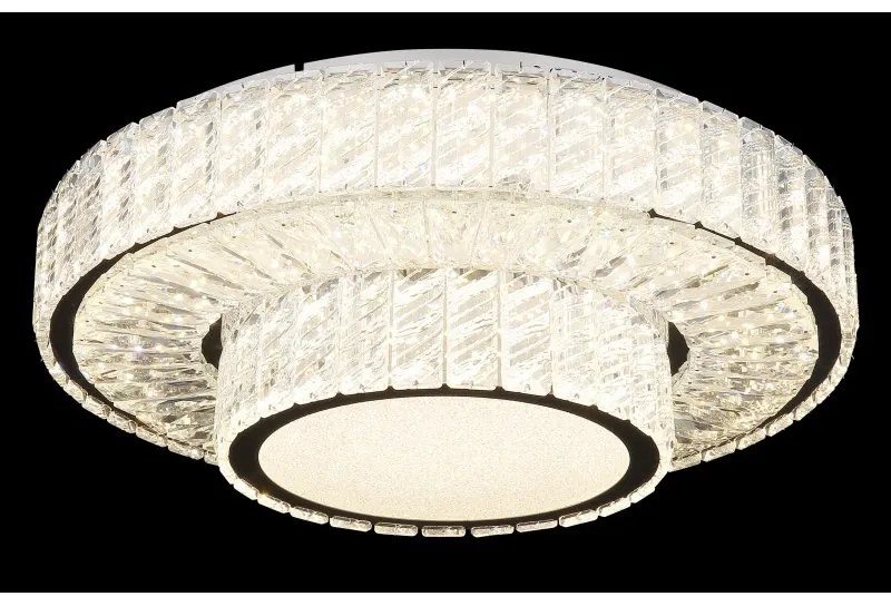 Plafoniera LED cu telecomanda design modern Mucky crom 50cm