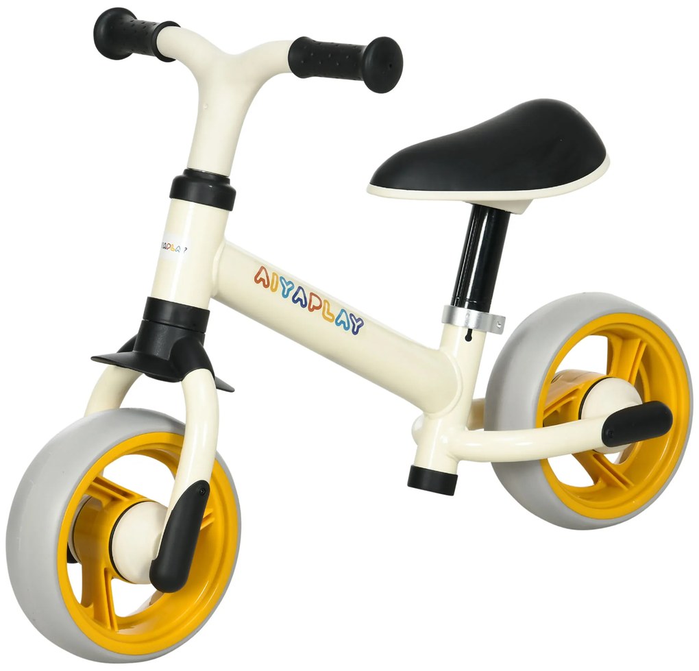 AIYAPLAY Vélo d'équilibre pentru bebe șezut reglabil roți EVA jucărie pentru copii de bebe 18-48 luni pentru băieți și fete portocaliu | Aosom Romania