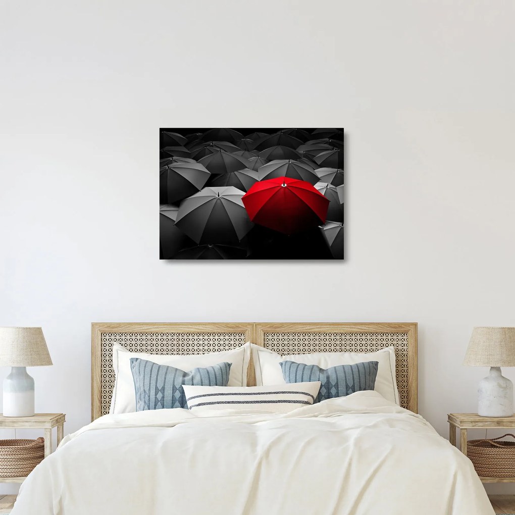 Tablou pe sticlă cu umbrele deschise (70x50 cm)