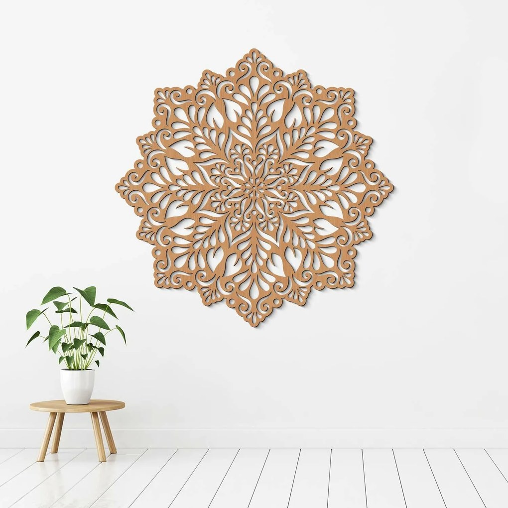 DUBLEZ | Tablou din lemn pentru perete - Mandala Fericirii
