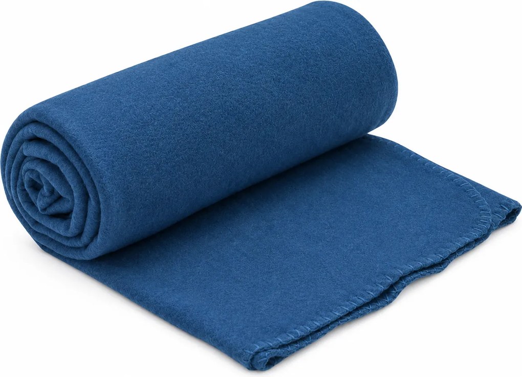 Patura fleece FLEORA, albastra Dimensiune: 200 x 220 cm