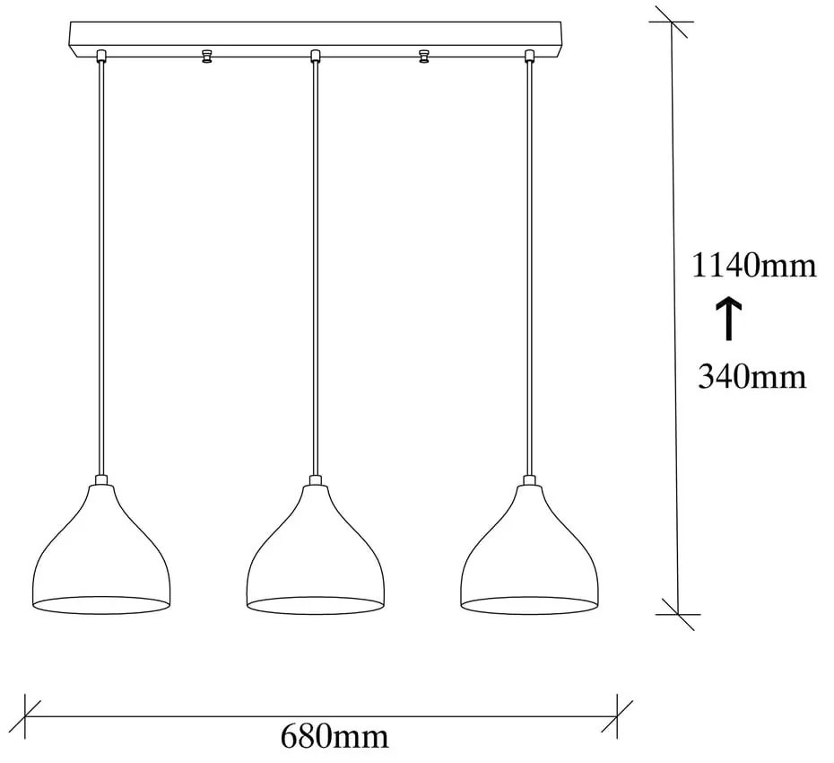 Lustră aurie cu abajur din metal Tattoo – Opviq lights