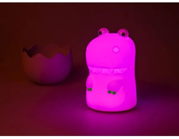 Lampă LED RGB tactilă reîncărcabilă dimabilă pentru copii MegaLight DIGGY DINO LED/5V