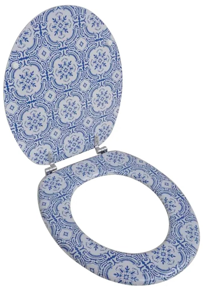 Scaun de toaletă cu capac din MDF, design din porțelan