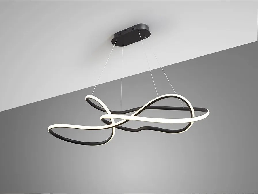 Lustra LED XXL suspendata cu telecomanda Evania