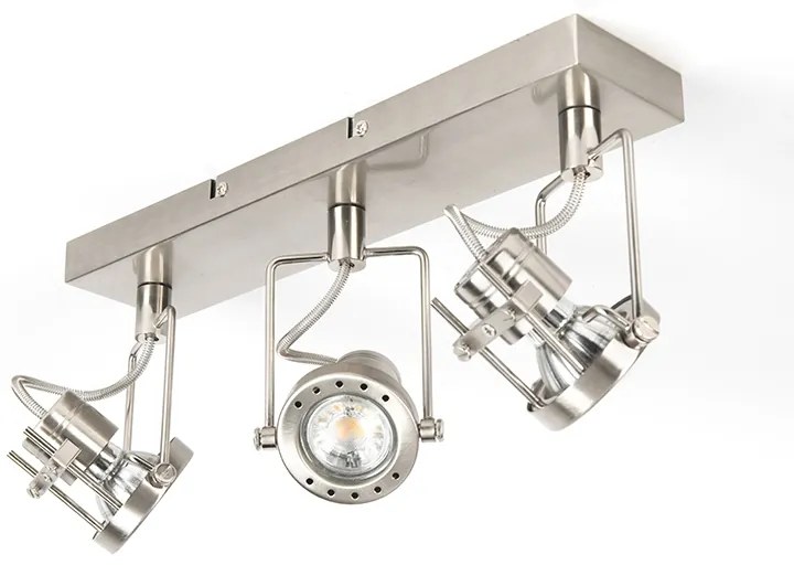 Spotlight industrial din oțel cu 3 lumini rotative și reglabile - Suplux