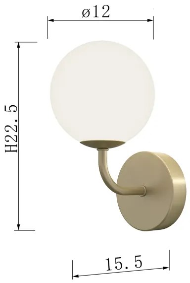 Aplică ONLI PALOMA 1xG9/10W/230V auriu