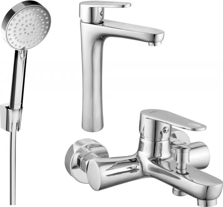 Mexen Kama R75 set de baie, crom - 72513R75-00