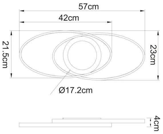 Lustră LED aplicată REGGY LED/24W/230V Globo 67239-24B