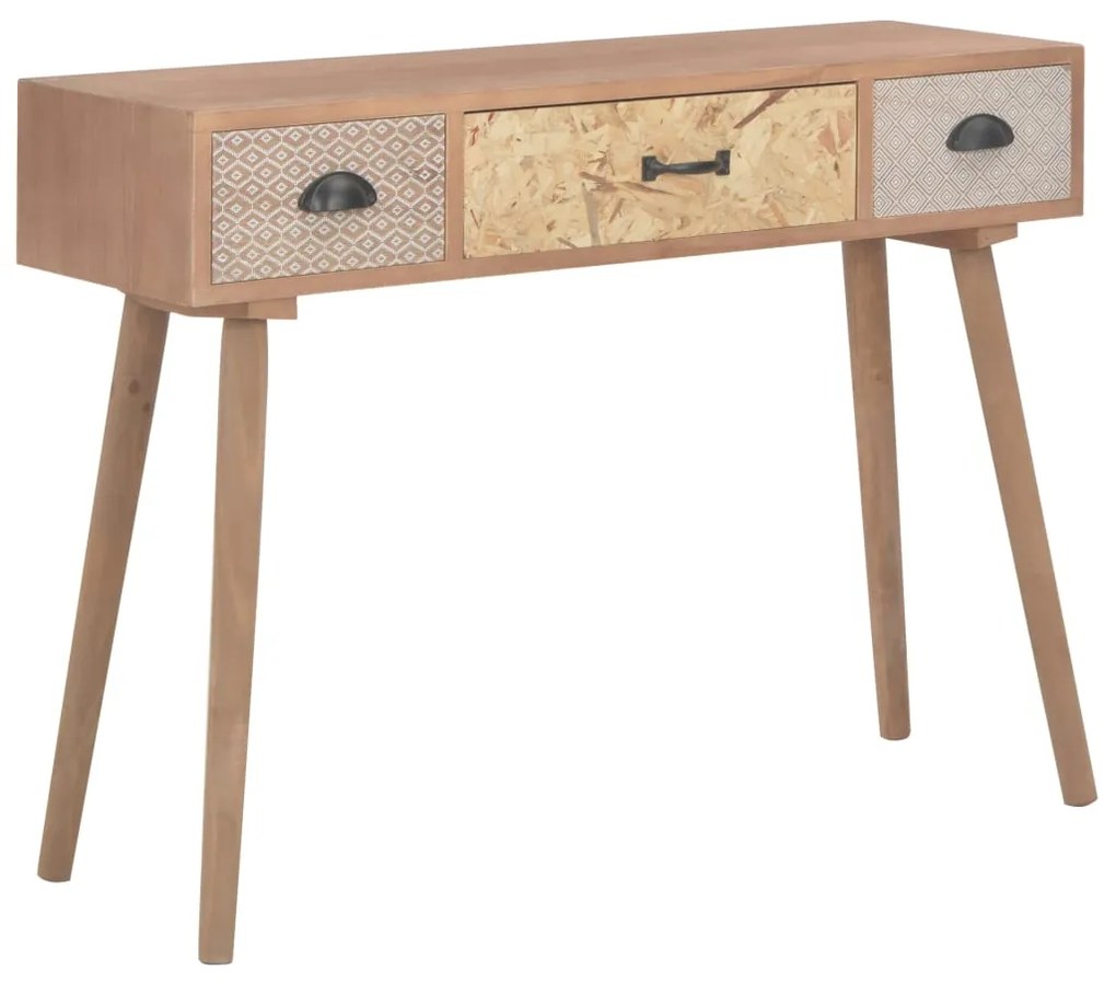 247384 vidaXL Masă consolă 3 sertare, 100x30x73 cm, lemn masiv de pin