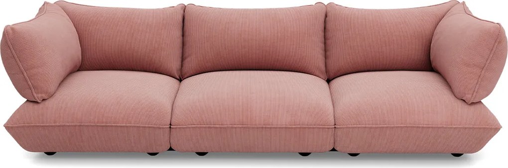 Canapea modulară Sumo Sofa Grand din catifea reiată, culori multiple - Fatboy Culoare: roz pal (stânga)
