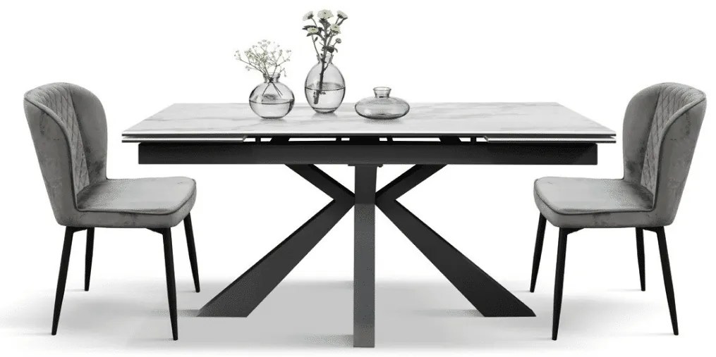 MASA DAISY -STICLA CERAMICA CU PICIOR METALIC - PIATRA NEAGRA