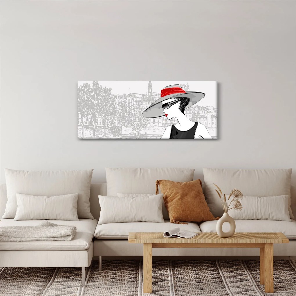 Tablou - Doamna la oraș (120x50 cm)