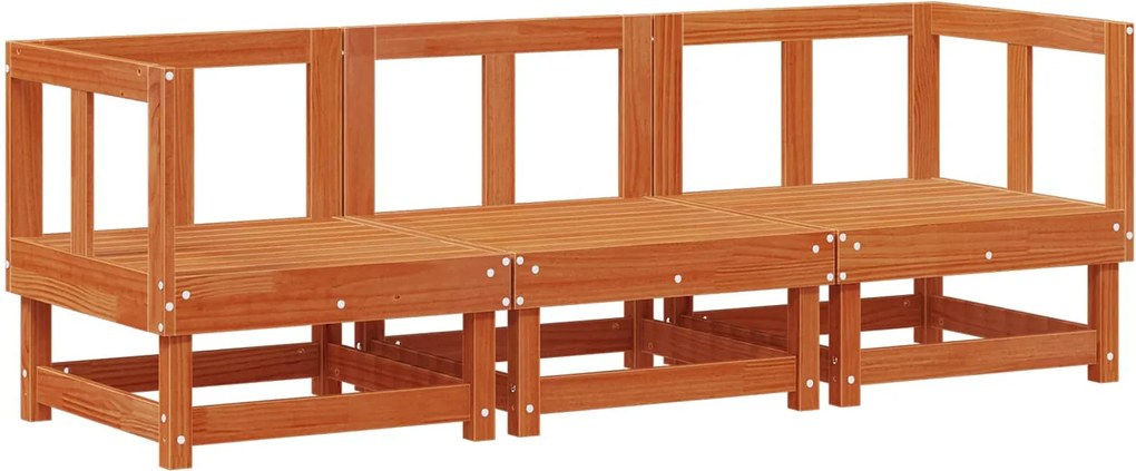 vidaXL Unități de canapea sectională Maro Ceară 183 x 61 x 62 cm