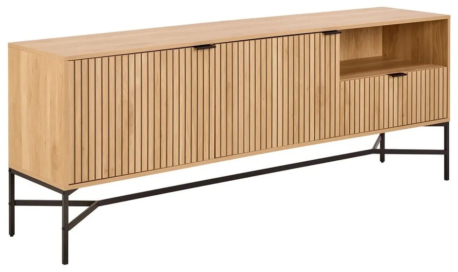 Comodă în culoare naturală cu aspect de lemn de stejar 180x70x40 cm Jaipur – Actona