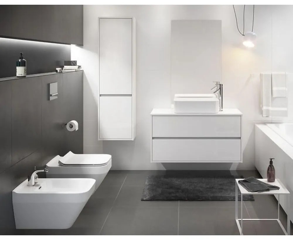 Dulap pentru lavoar, 53x79x45 cm, 2 sertare, alb