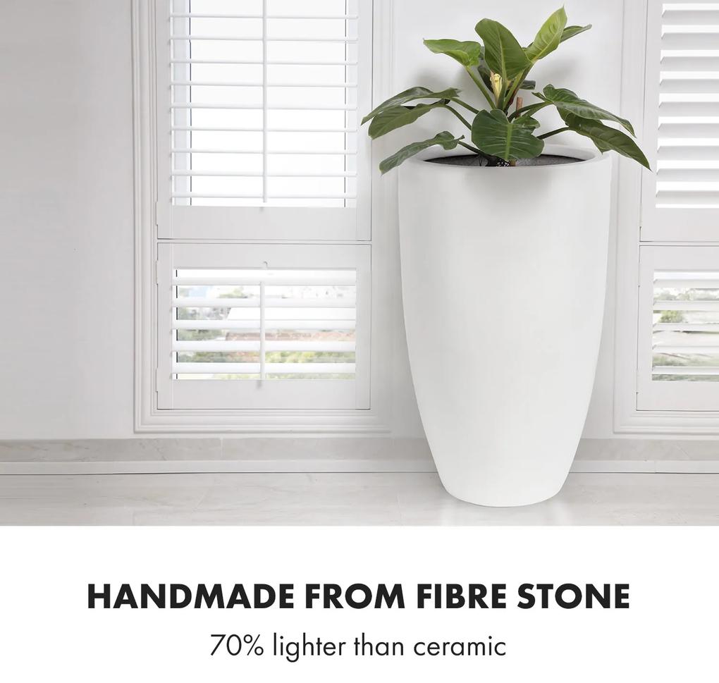 Almere ghiveci Fibre Stone ideal pentru plante, lucrat manual, conic