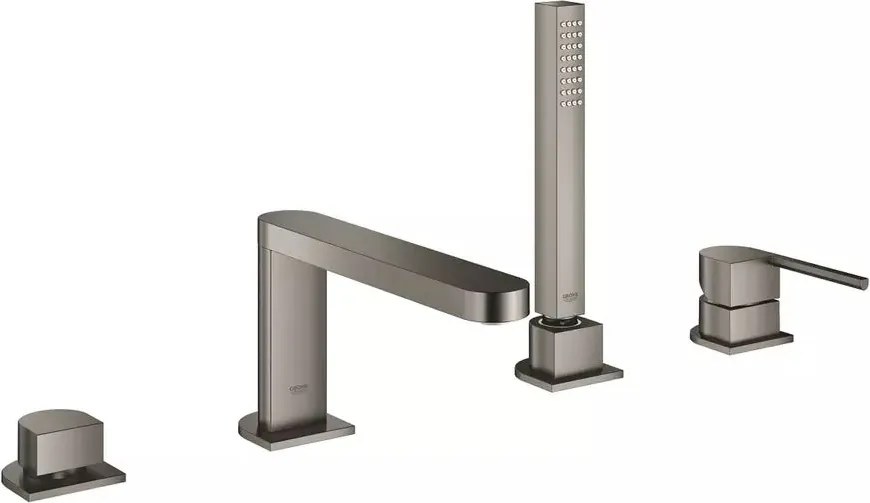 Baterie cada - dus Grohe Plus 4 elemente antracit periat Hard Graphite