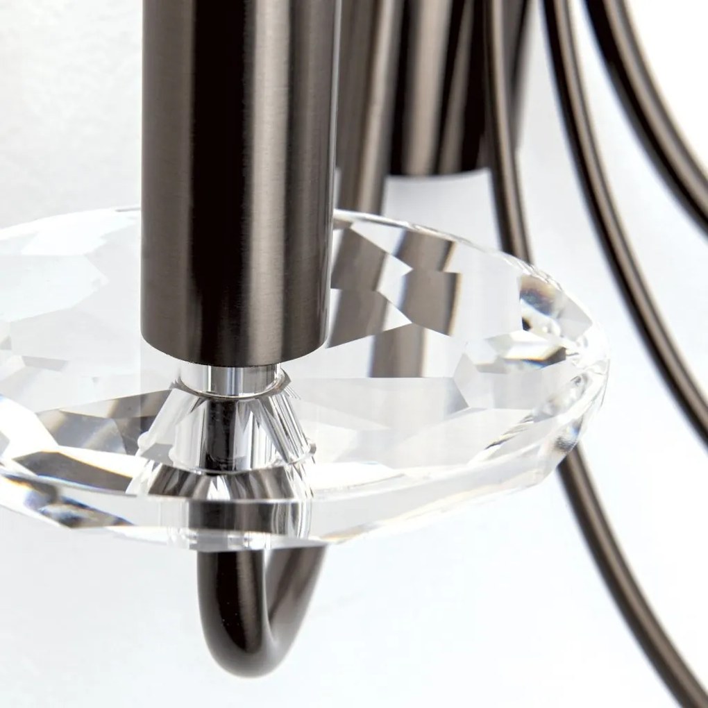 Aplica de perete stil clasic cu cristal K9 ARIANE2L nickel inchis