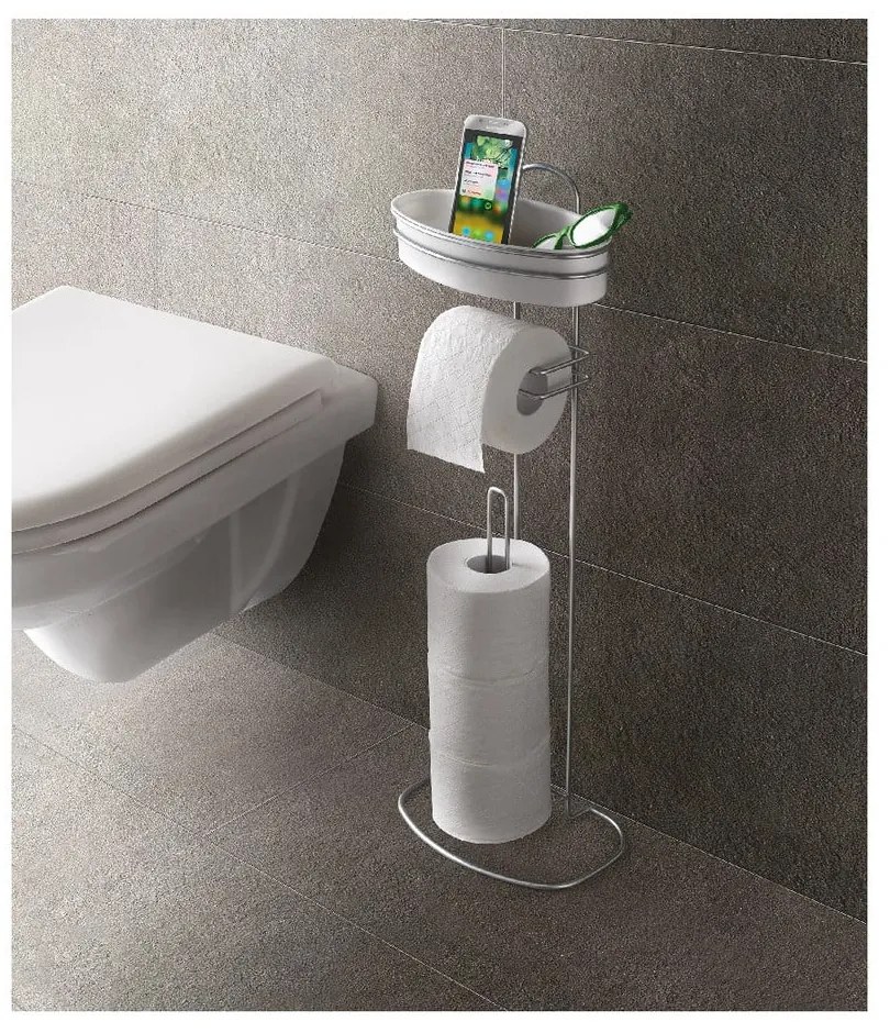 Suport pentru hârtia igienică Metaltex, înălțime 73 cm
