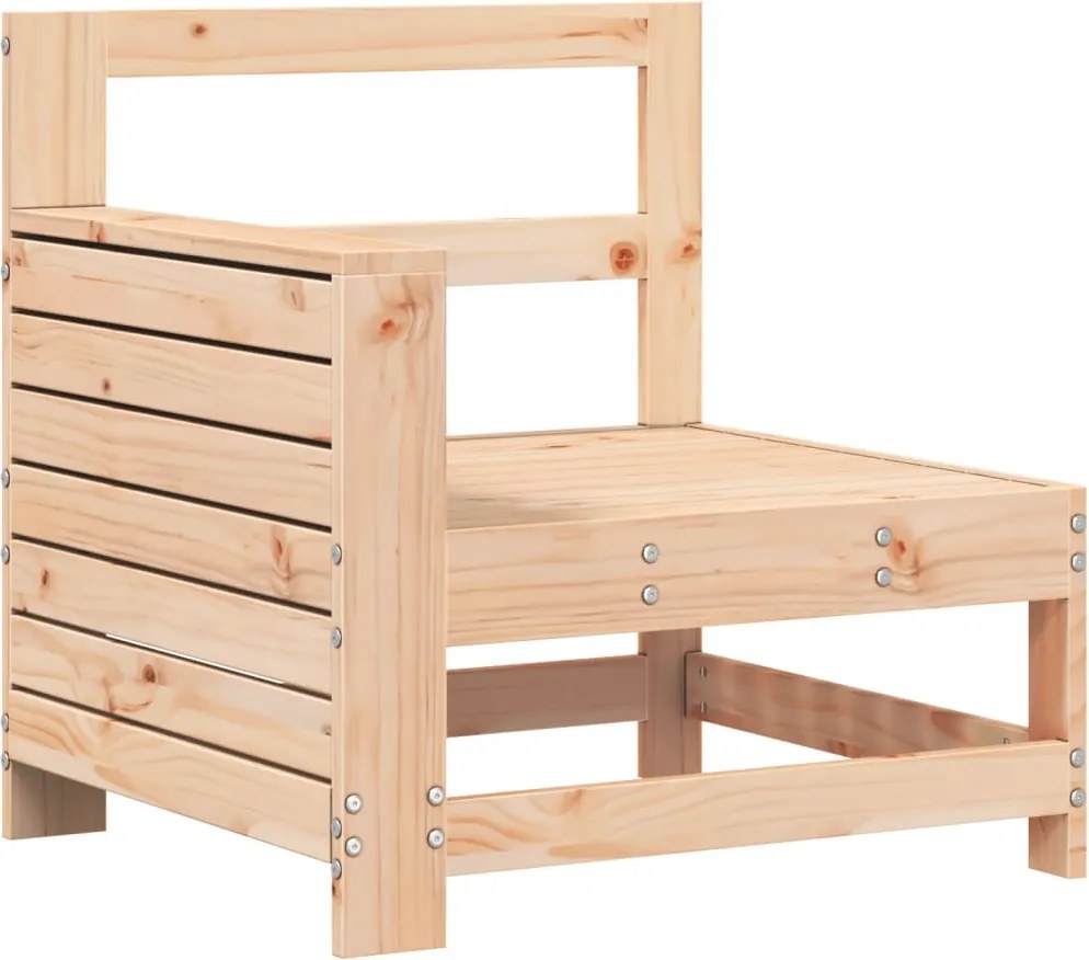 vidaXL Canapea cu cotieră de grădină, 69x62x70,5 cm, lemn masiv pin