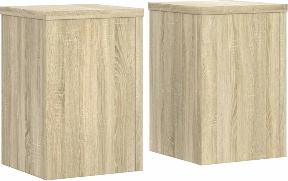 vidaXL Suporturi de plante, 2 buc., stejar sonoma, 25x25x35 cm
