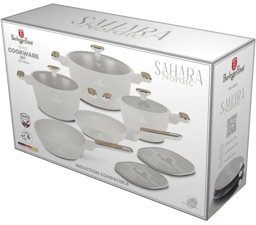 BerlingerHaus Set de vase cu suprafață din titanSahara Nordic, 10 piese