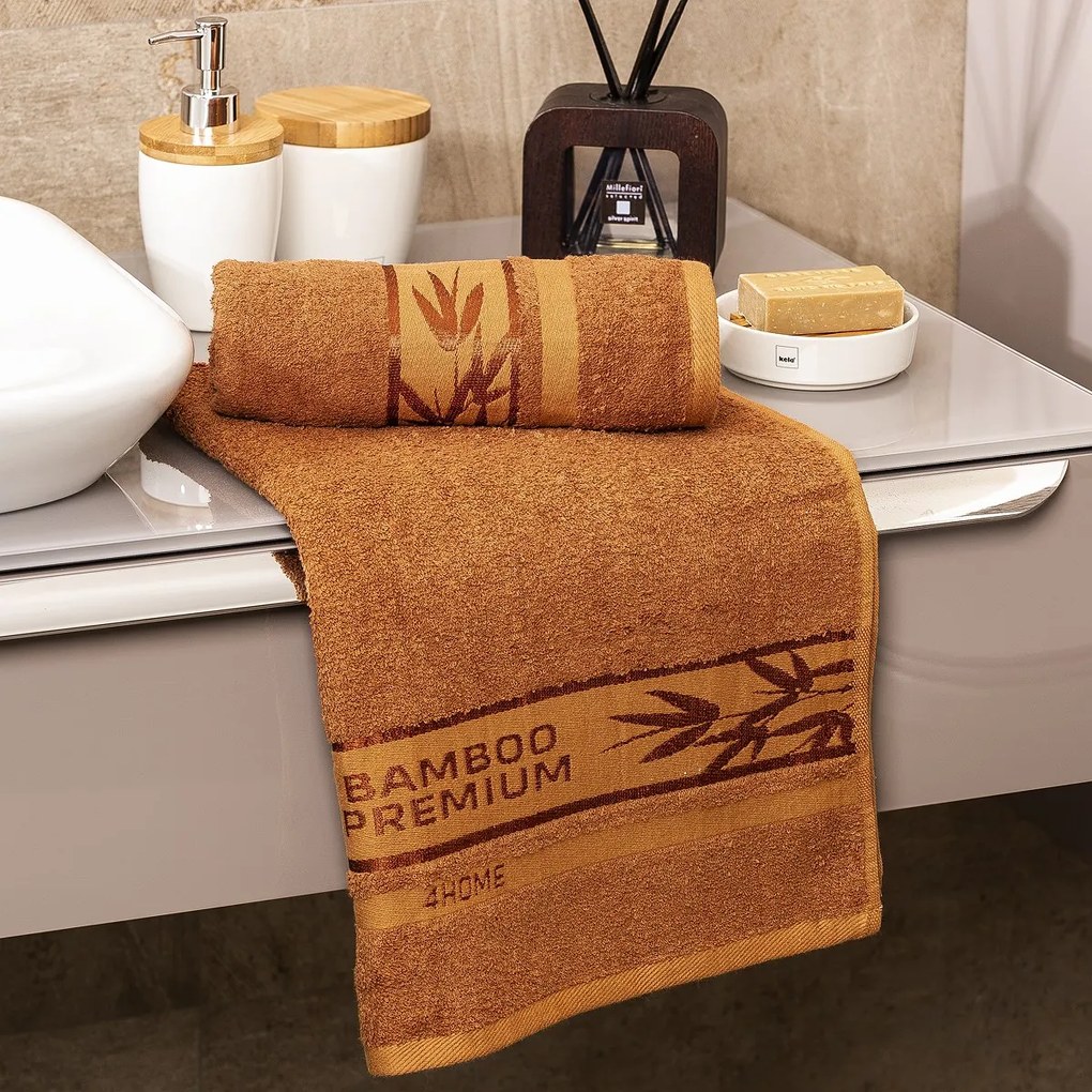 Prosop de corp 4Home Bamboo Premium maro, , 70 x 140 cm