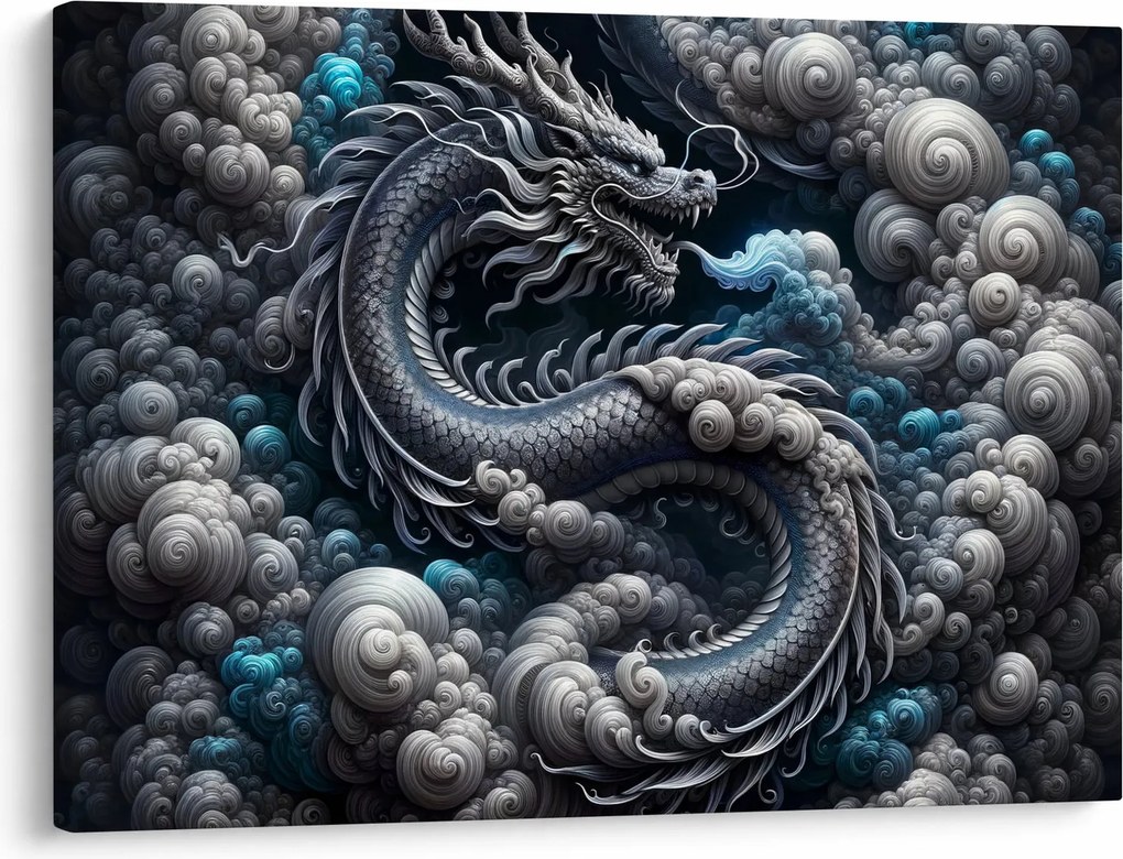 Tablou – Dragon în fum (70x50 cm)