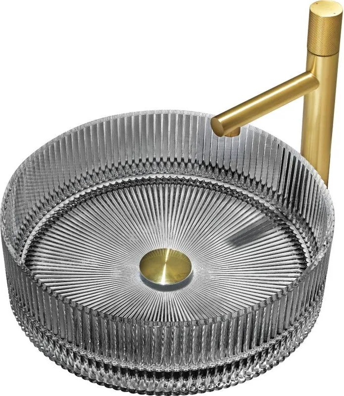 Mexen Eiva chiuveta de blat din sticlă 39 x 39 cm, neagră - 24163970