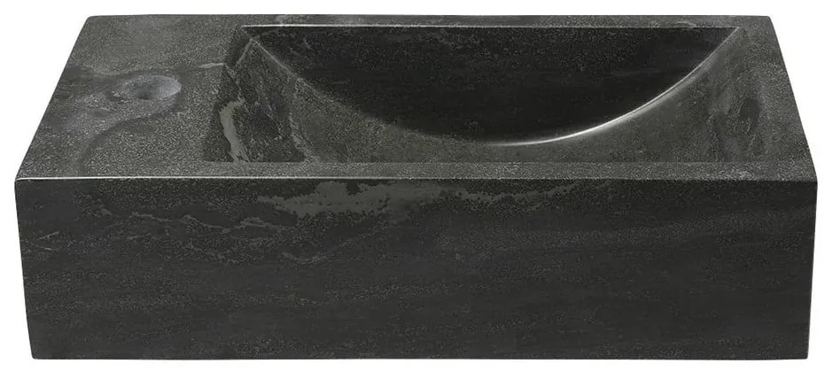Chiuvetă mică pentru WC neagră din piatră 40x22 cm Blok – Sapho
