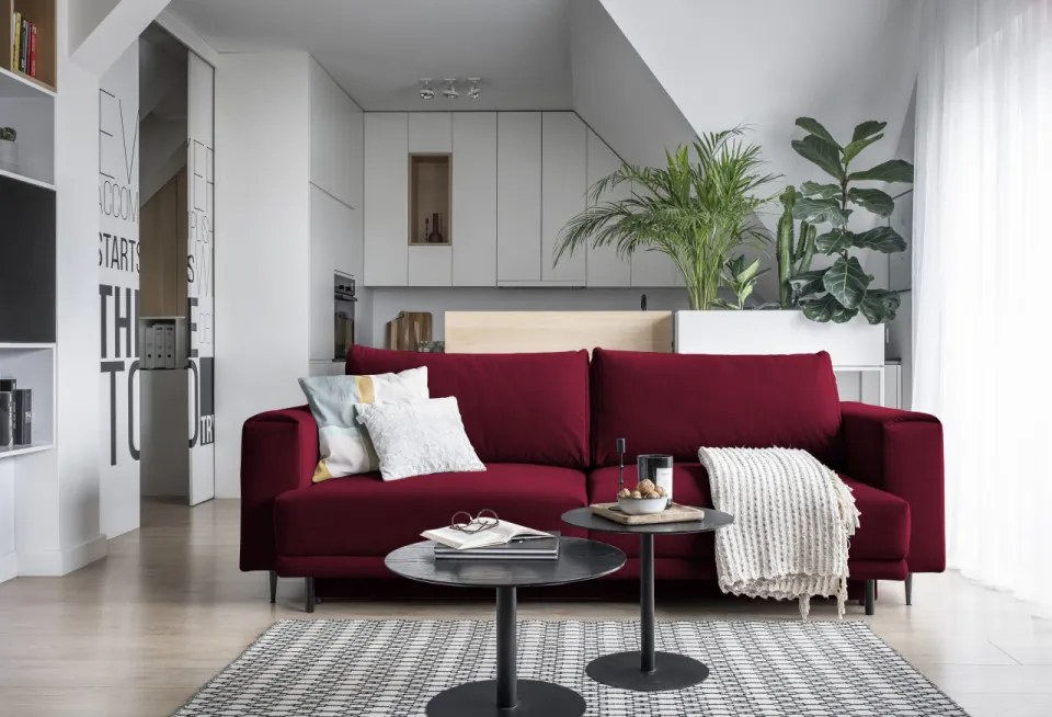 Canapea tapitata, extensibila, cu spatiu pentru depozitare, 260x90x95 cm, Dalia 02, Eltap (Culoare: Albastru / Lukso 40)