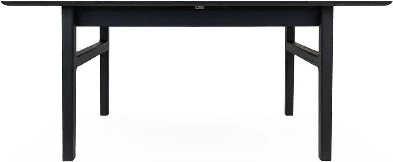 Masă de dining extensibilă cu aspect de lemn de stejar cu blat suplimentar 90x180 cm Curved – Woodman