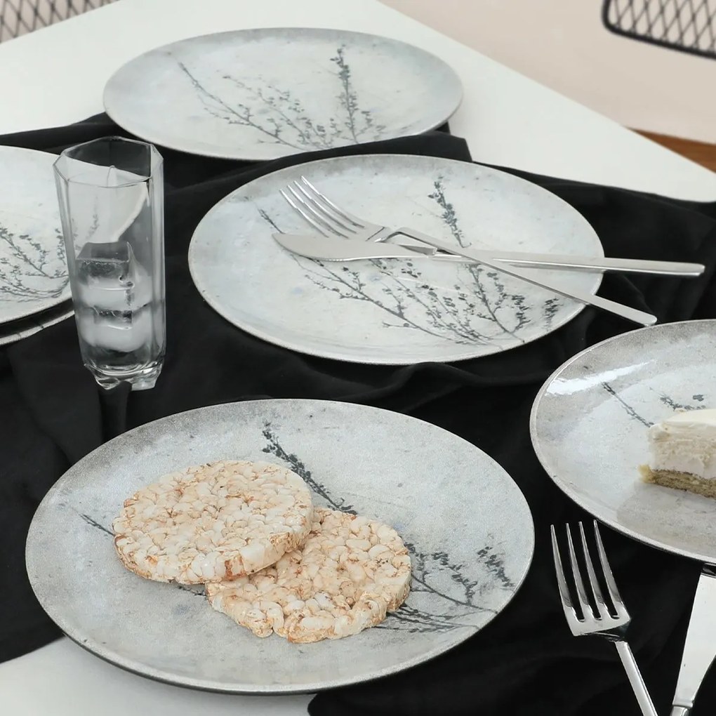 Set de 6 farfurii ceramice pentru desert StoneBloom 20 cm