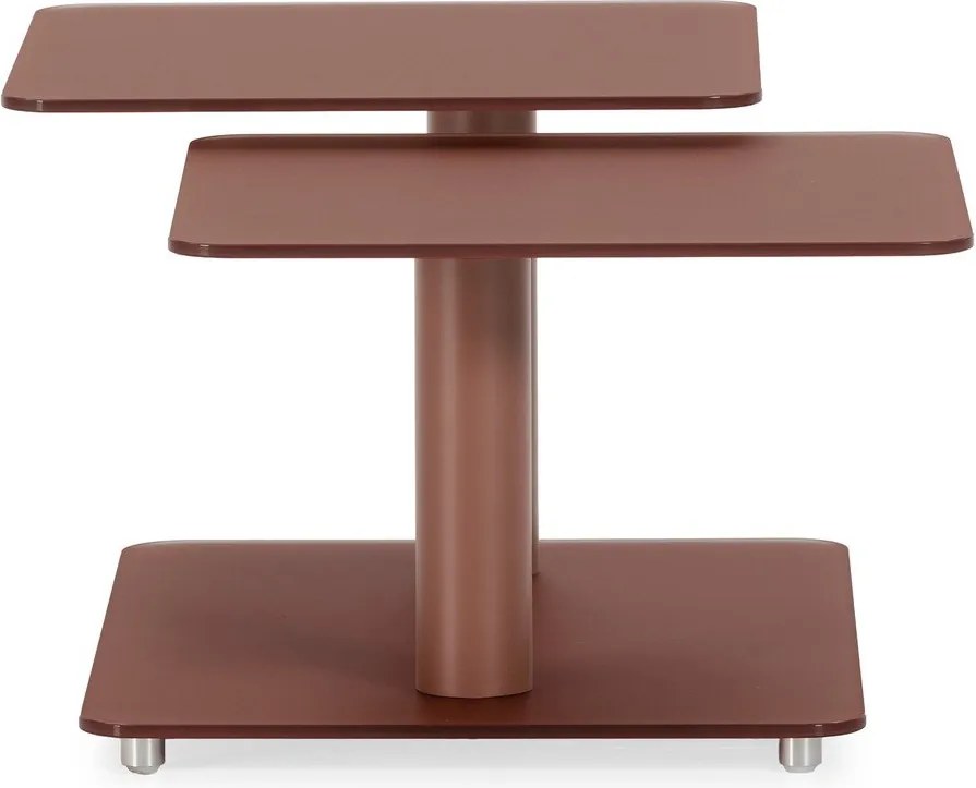 Măsuță de cafea teracotă din sticlă 54x115 cm Elvi – Marckeric